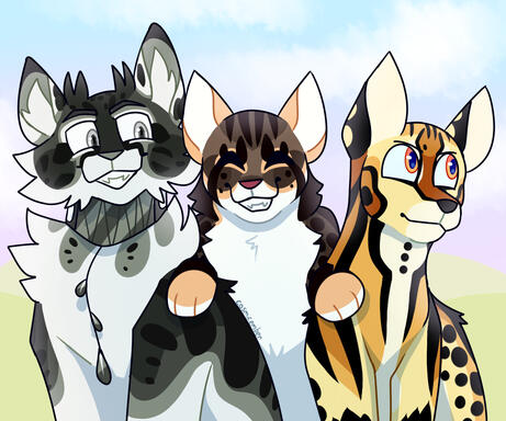 Fox in Tux with rainbows