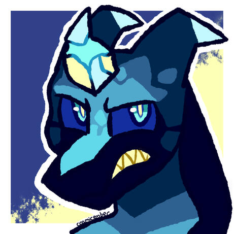 Aurora finding puppy prints under a tree stump