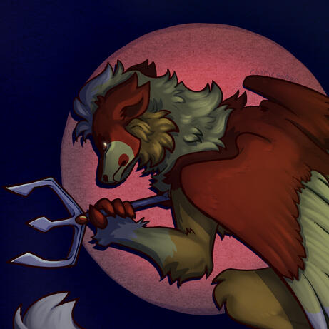 art of a red and black tabby cat holding a glowstick in front of neon signs depicting stars and suns